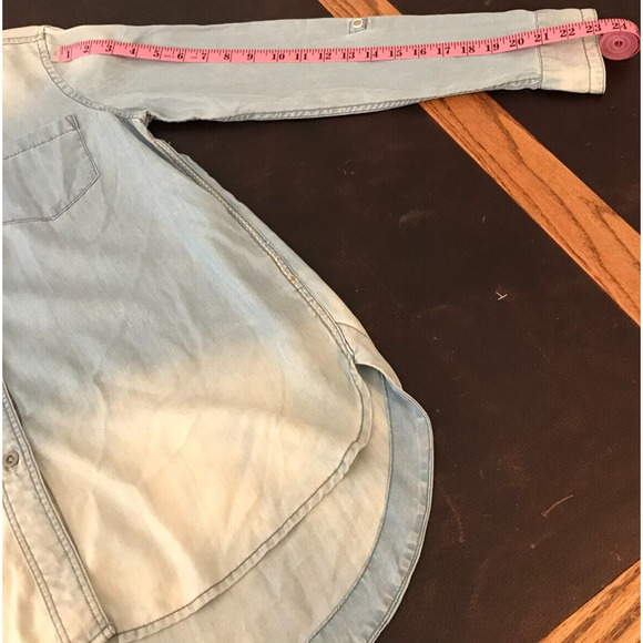 Anthropologie Holding Horses Bleached Chambray Denim Button Shirt - Size Small - Picture 13 of 16